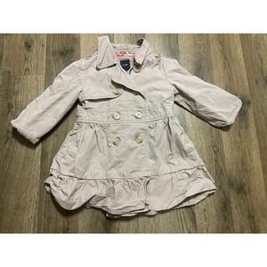 Gap Jacket, Baby Girl Size 18-24 Months, Tan, Button Up, Long Sleeve
